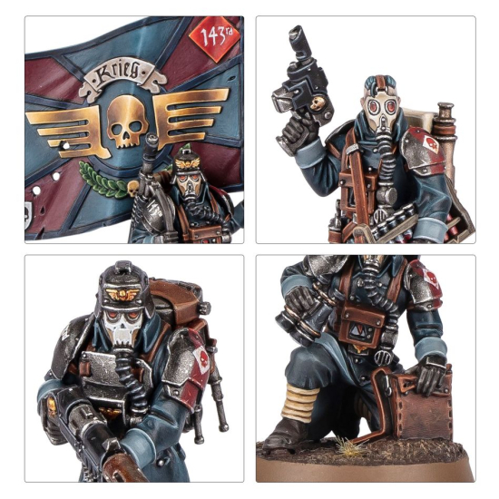 Astra Militarum: Krieg Command Squad – Elitarne Dowództwo Death Korps of Krieg | Warhammer 40,000